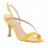 sandales à talons de forme bride tranversale cuir jaune et beige 09 cm
