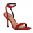 sandales bouts carrés sans contrefort brides cuir rouge et noir 10 cm