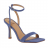 sandales bouts carrés sans contrefort brides cuir texturisé bleu jean 10 cm