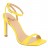 sandales à talons bouts carrés cuir texturisé jaune 11 cm