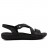sandales plates confort élastiquées cuir noir sans hauteur