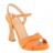 sandales petites plateforme talons de forme cuir orange vif 10 cm