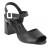sandales confort à talons blocs cuir noir et blanc 08 cm