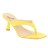 mules entredoigts à talons cuir jaune 07 cm