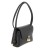 sac pochette double anse cuir cuir noir