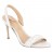 sandales à talons bride arrière élastique cuir réptile gris et blanc 10 cm