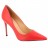 escarpins coupe classique talons fins cuir rouge 10 cm