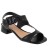 sandale petit talon grosse boucle latérale cuir noir 03 cm