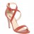 sandales à talons avec bride croisée cuir camel 10 cm