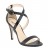 sandales à talons avec bride croisée cuir noir 10 cm