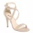 sandales à talons avec bride croisée cuir beige clair 10 cm