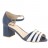 6038 - CUIR - MARINE ET BLANC - 