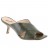 mules brides croisées cuir kaki 07 cm