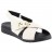 sandales plates confort cuir texturisé blanc cassé sans hauteur