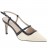 escaprins sling back cuir blanc cassé et noir 08 cm