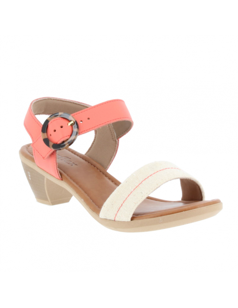 sandale a talon corail