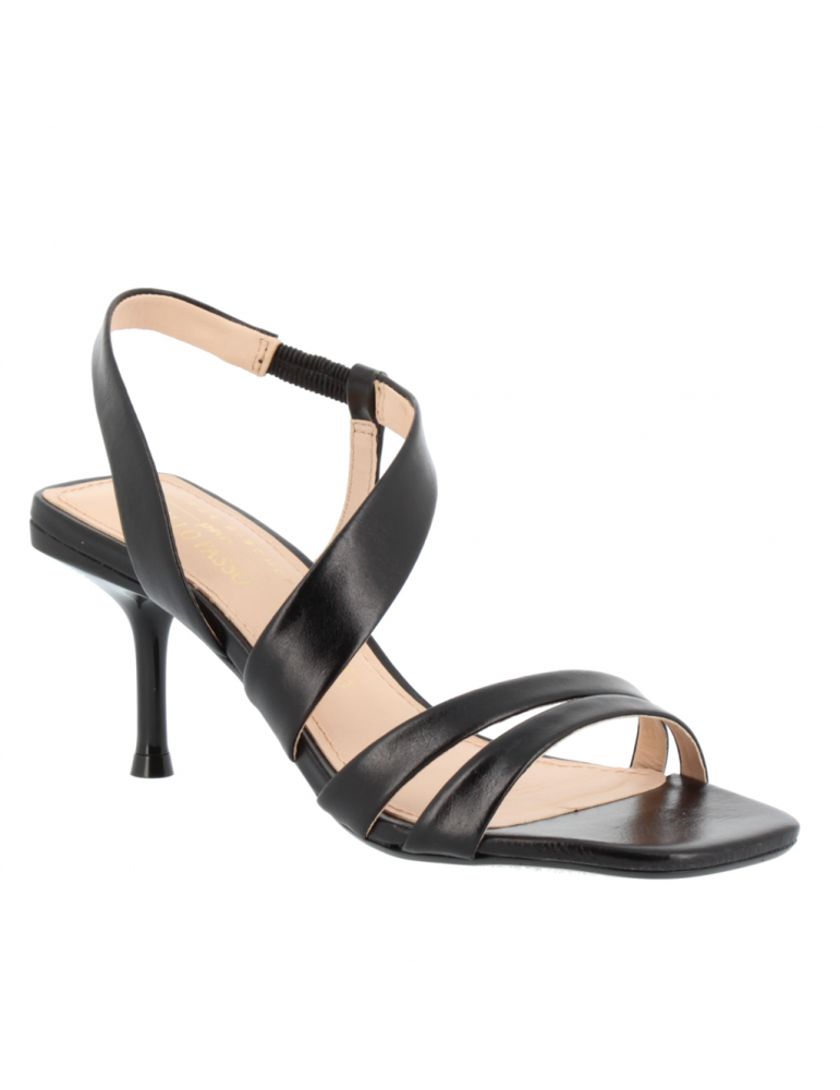 sandale a talon noir 8 cm